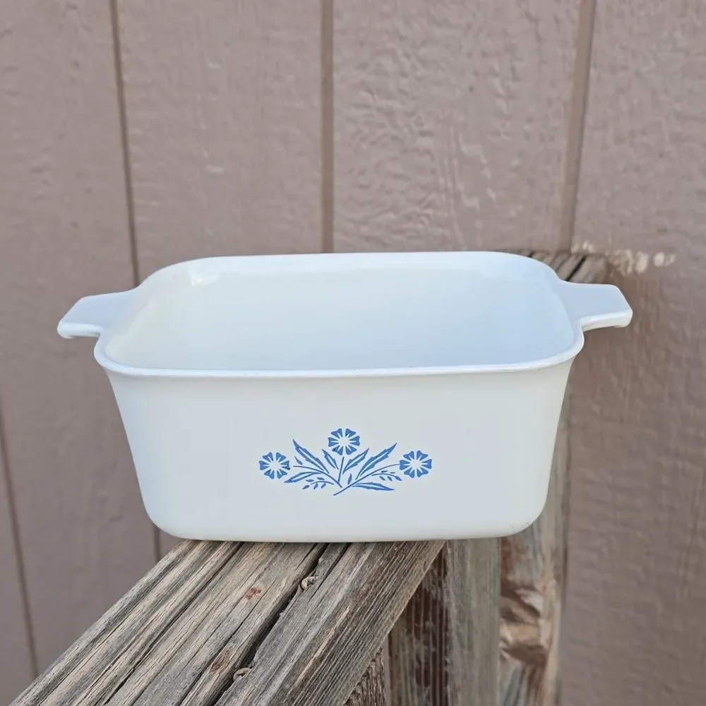 VTG Corning Ware Blue Cornflower Rectangular Dish P-4-B